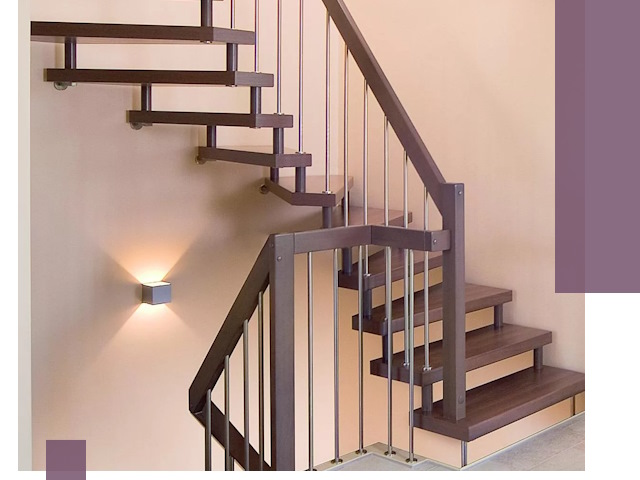 Изготовление лестниц на больцах в Курганинске под ключ