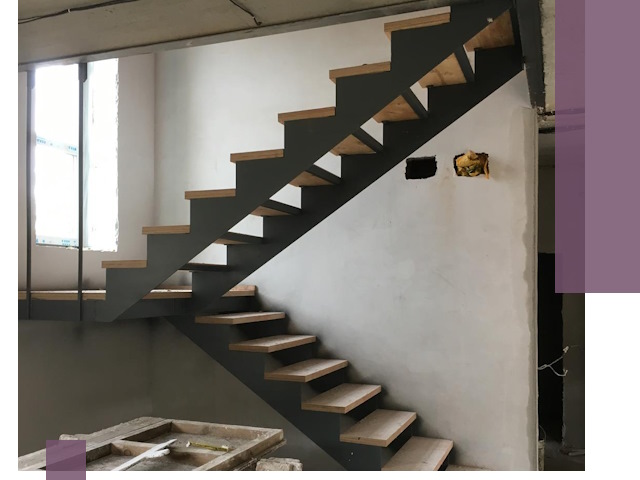 Изготовление лестниц на металлокаркасе в Курганинске от производителя