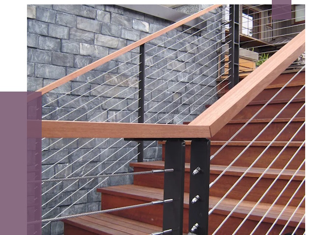 Тросовые перила под ключ в Курганинске от 7905 руб. 