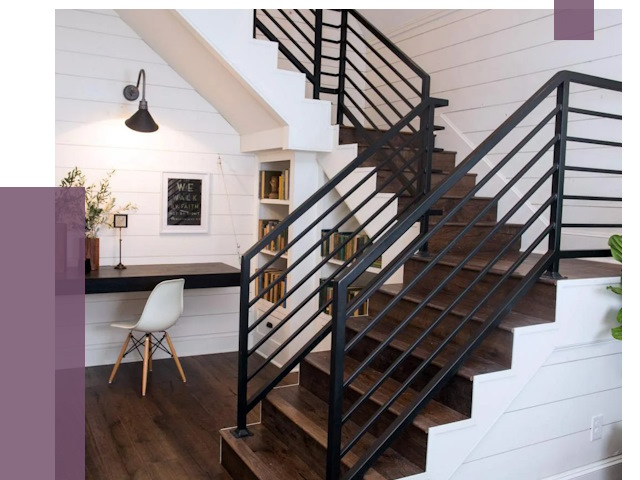 Перила для лестницы в доме в Курганинске от 7541 руб. — ПРОЛЁТ-Кгн