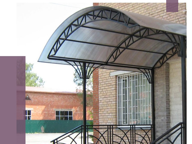 Металлические навесы и козырьки в Курганинске от 13001 руб.