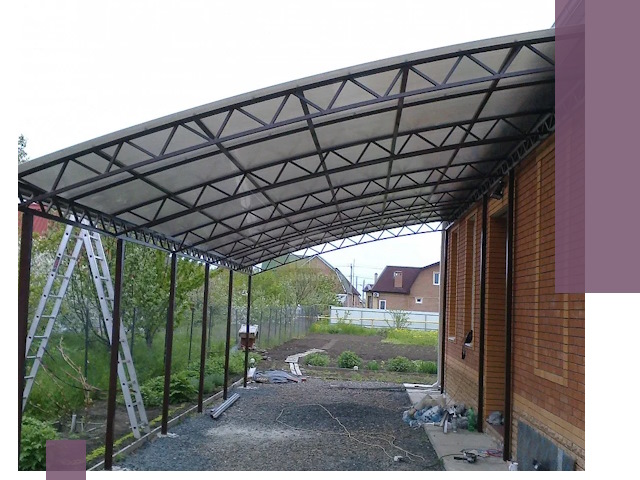 Профессиональный монтаж навесов под ключ в Курганинске