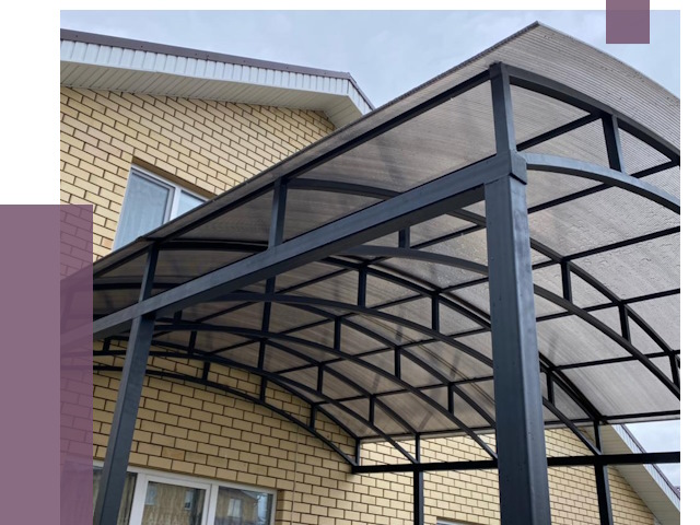 Монтаж козырьков в Курганинске от 11701 руб. | ПРОЛЁТ-Кгн