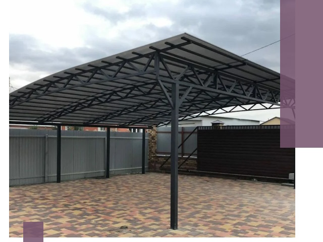 Недорогие навесы под ключ в Курганинске — изготовление и монтаж