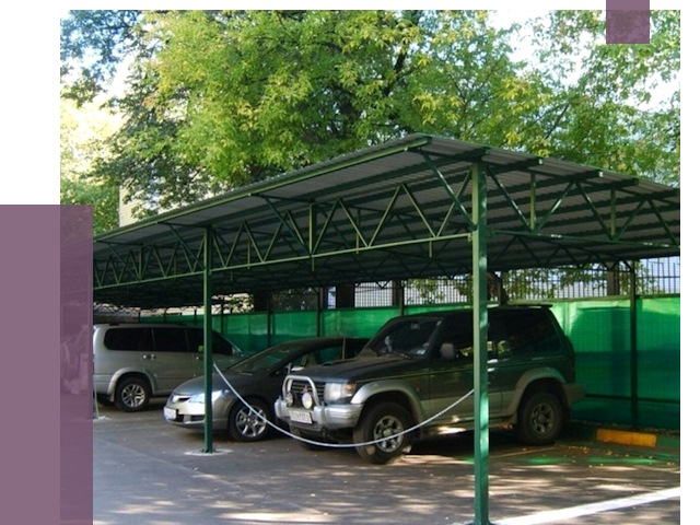 Навесы для парковки в Курганинске от 81648 руб. заказать | ПРОЛЁТ-Кгн