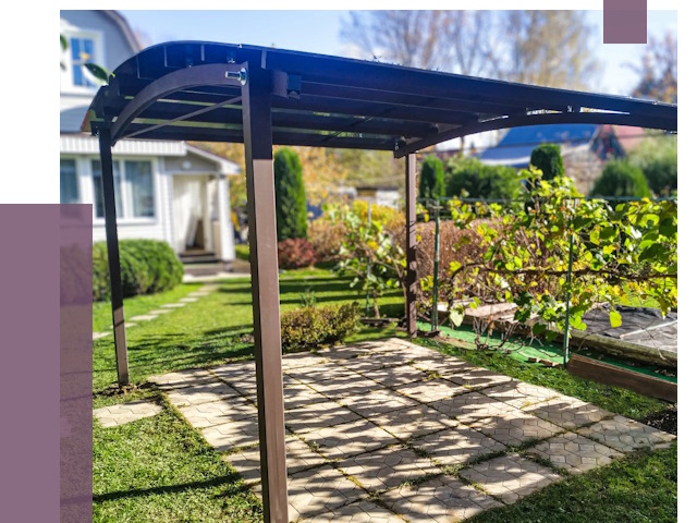 Навесы для дачи в Курганинске от 12949 руб. под ключ — ПРОЛЁТ-Кгн