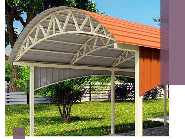 Навесы из профнастила под ключ в Курганинске — установка и монтаж