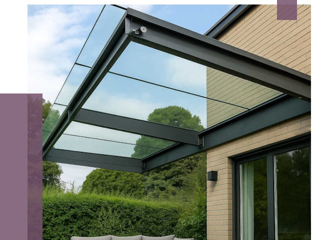 Стеклянные навесы и козырьки в Курганинске от 12481 руб.