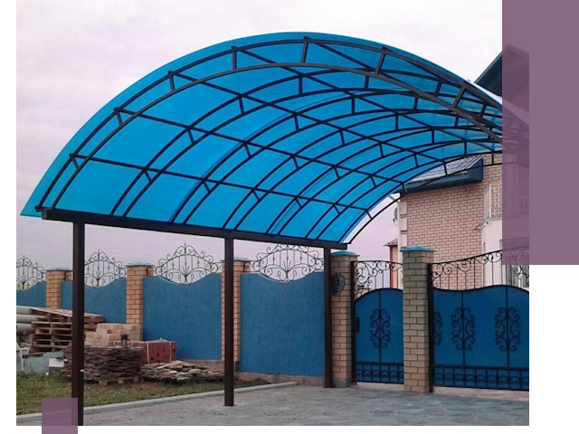 Арочные навесы под ключ в Курганинске — изготовление и монтаж