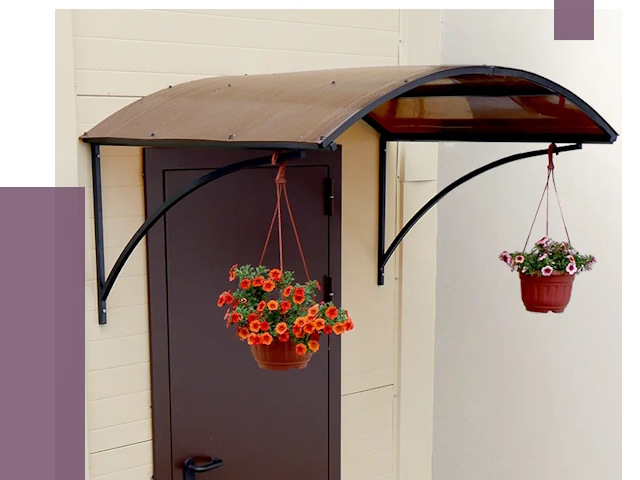 Козырьки над входом в Курганинске от 15081 руб.  | ПРОЛЁТ-Кгн