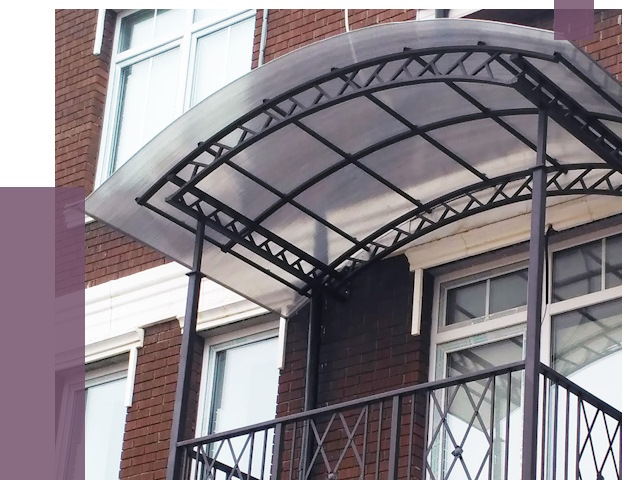 Козырьки над балконом в Курганинске от 8789 руб.  | ПРОЛЁТ-Кгн