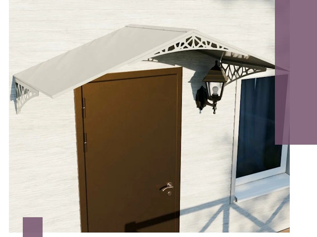 Металлические козырьки на входы и террасы в Курганинске