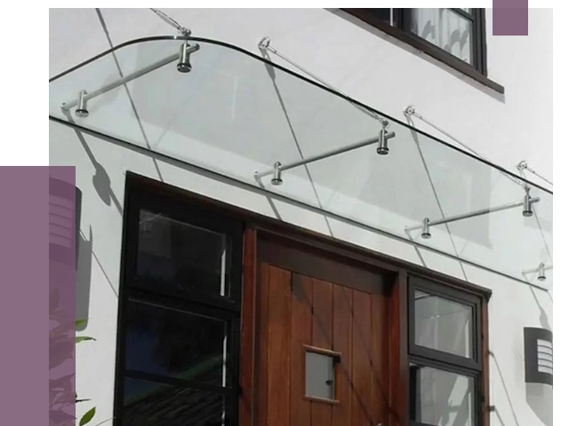 Стеклянные козырьки в Курганинске от 19242 руб. | ПРОЛЁТ-Кгн