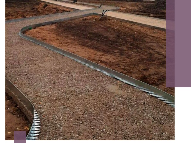 Металлические бордюры под ключ в Курганинске — изготовление и монтаж