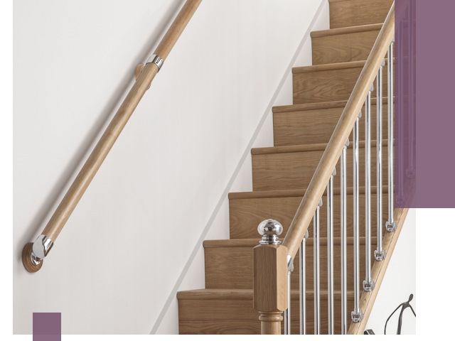 Пристенные поручни из стали и нержавейки под монтаж в Курганинске